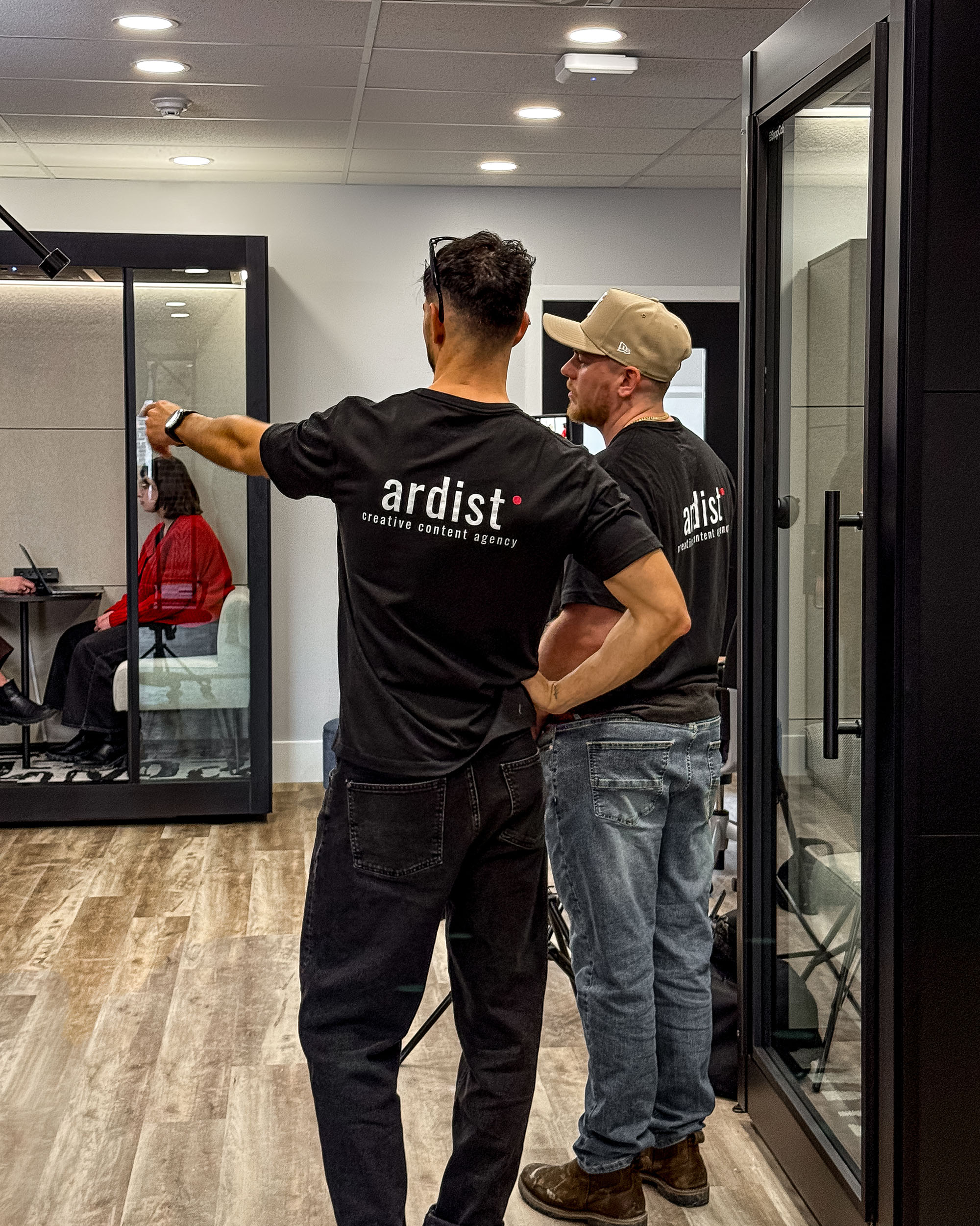 ardist creative team directing a brand video shoot in Kingston, Ontario