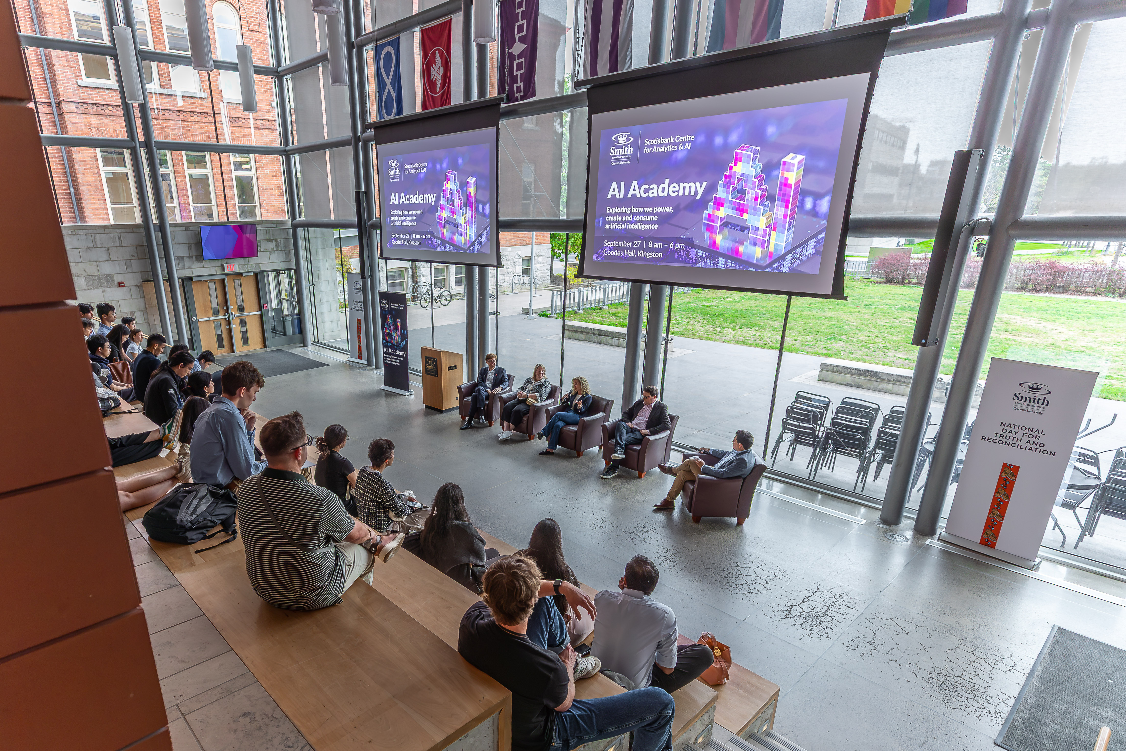 AI Academy conference panel discussion captured by ardist in Kingston