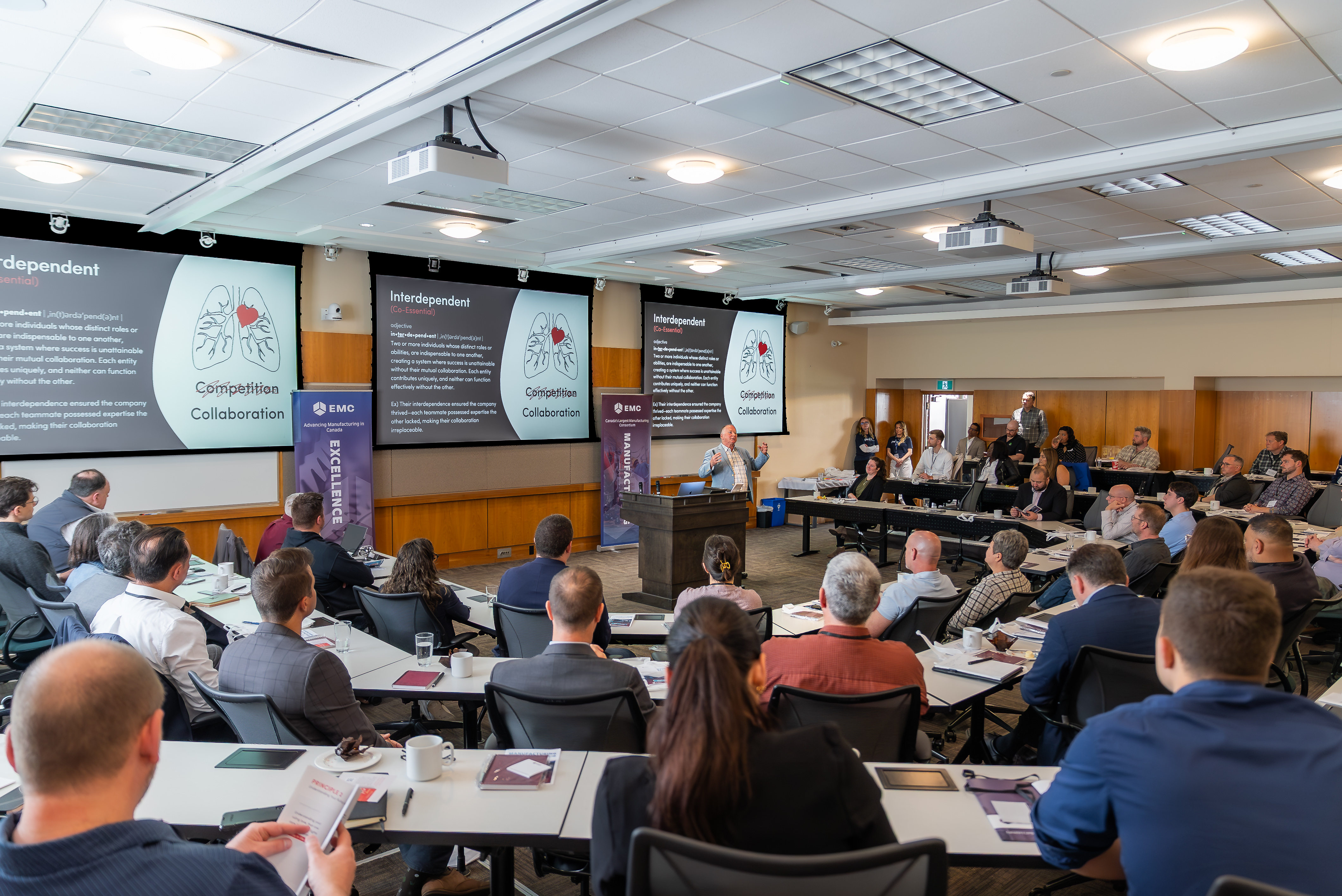 Corporate conference keynote speaker captured by ardist videography team in Kingston, Ontario